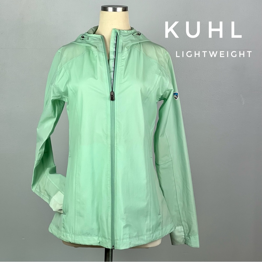 KUHL Lightweight Rain Jacket - Women Size Small - Mint Green - 100% Nylon